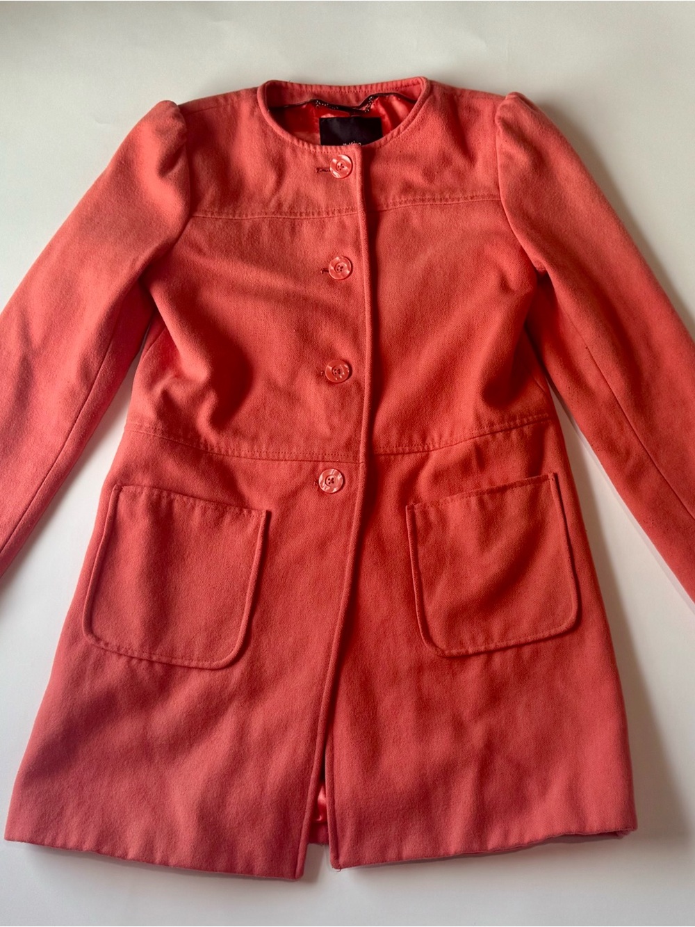 Mossimo Coral‎ Wool Blend Coat Size Small